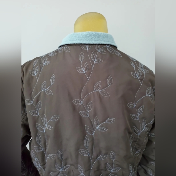 Eddie bauer- Embroidered Jacket Coat Fleece Lined  Women's Medium - Picture 7 of 12